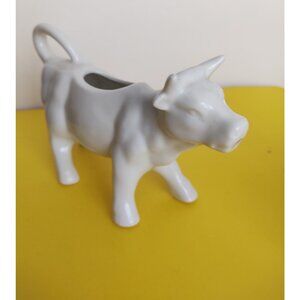 Pillivuyt  Vintage White Porcelain  Novelty Cow Creamer  5" x 7.5"  France